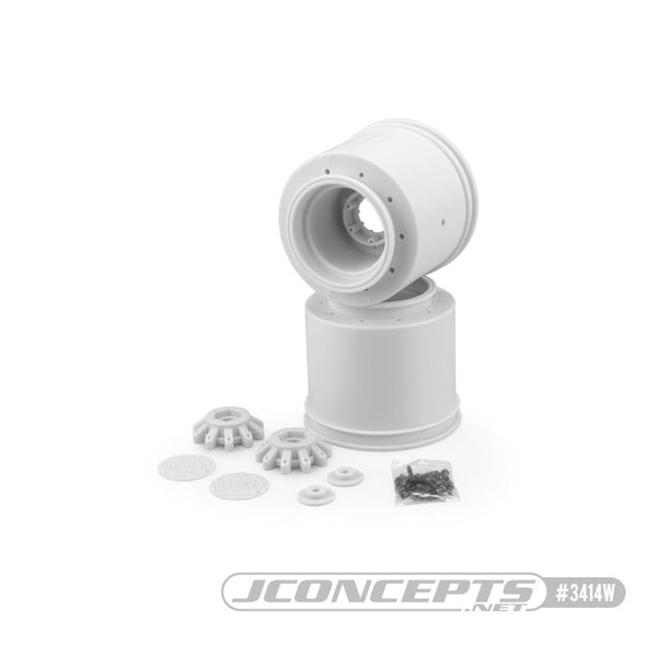 JConcepts Aggressor 2.6 x 3.8" 17mm Hex Monster Truck Wheel White