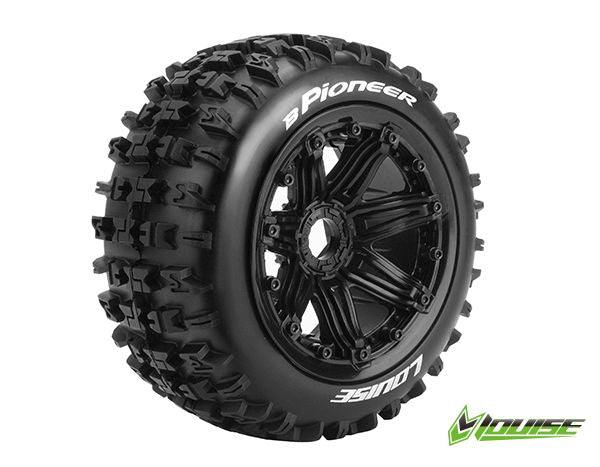 Louise R/C B-Pioneer 1/5 (Sport) 24mm on Black Wheel (2) (Rear)