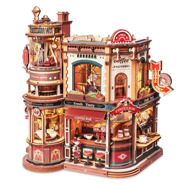 ROKR Dream Coffee Factory 3D Wooden Puzzle