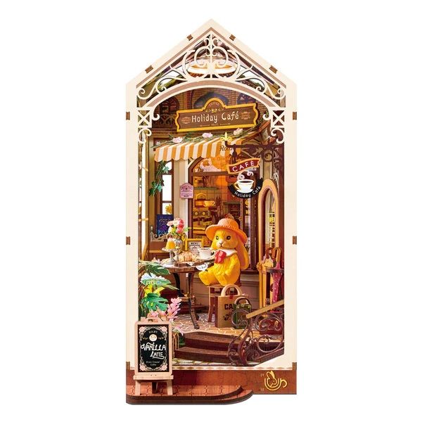 Rolife Holiday Café DIY Book Nook Shelf Insert Kit