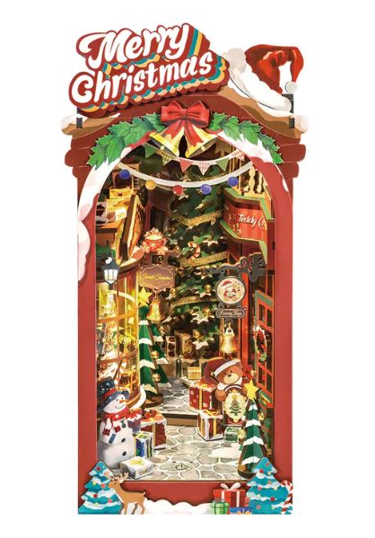Rolife Christmas Street Book Nook Shelf Insert