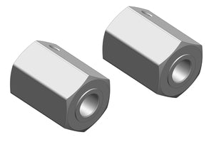 Wheel Hex Adapter - Front - Aluminum - 2 pcs