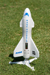 Spinner Missile XL Electric Free-Flight Rocket with Parachute and LEDs, White