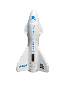 Spinner Missile XL Electric Free-Flight Rocket with Parachute and LEDs, White