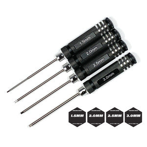 Metric High Speed Steel Hex Driver Set w/ Black Handles (4pc)