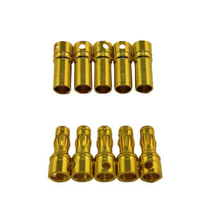 3.5mm Gold Plated Banana Plugs, Male & Female (5 pair)