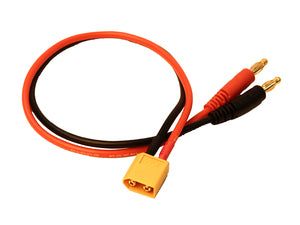 Charge Adapter: Male XT60 to Male 4mm Bullets-300mm Wire