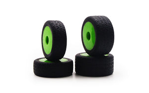 GT24B Tires, Mounted (4): Green Wheels
