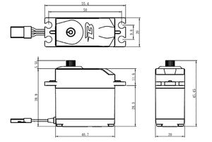 Budget Analog Servo, 0.11sec / 90oz-in (6kg-cm) @ 6V, Standard Size, Plastic Gears