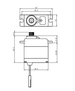 Waterproof Micro Digital Servo with Soft Start, 0.11sec / 69oz @ 6V