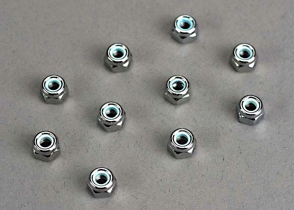 17474 Traxxas Nuts, 4mm nylon locking (10)