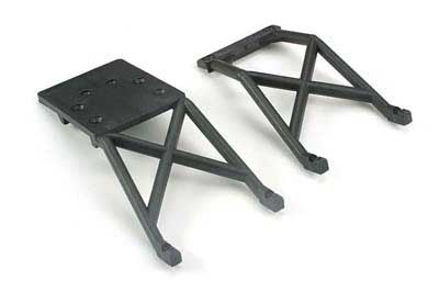 3623 Traxxas Skid plates, front & rear (black)