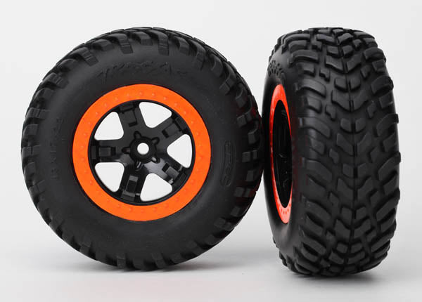 5863R Traxxas Tires & Wheels, Assembled, Glued (S1 Compound)