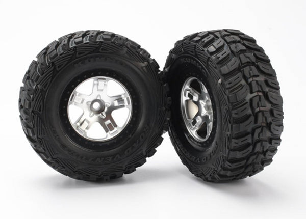 5882 Traxxas Tires & wheels, assembled, glued (2) 2WD