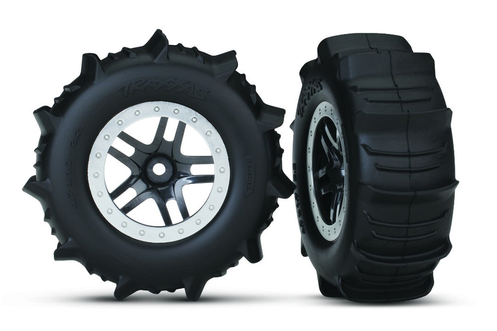 5891 Traxxas Tires & Wheels, Ass., Glued 4wd F/R, 2wd Rear TSM Rated