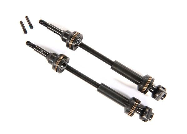 9051X Traxxas Driveshafts, front, steel-spline constant-velocity