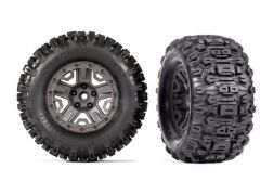 9072 Traxxas T&W Charcoal Gray 2.8" Wheels/Sledgehammer Tires (2)