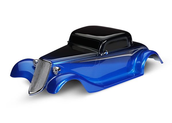 9333X Traxxas Body, Factory Five '33 Hot Rod Coupe, complete (blue)