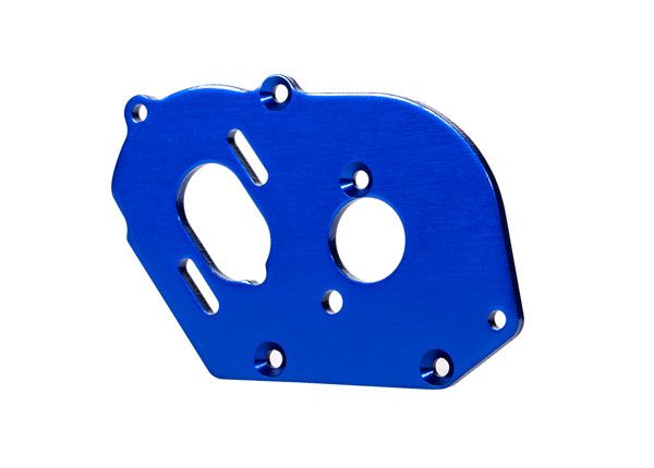 9490X Traxxas Plate, motor, blue (4mm thick) (aluminum)