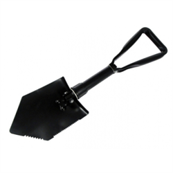Tri-Folding Hardened Steel Shovel in a Carrying case
