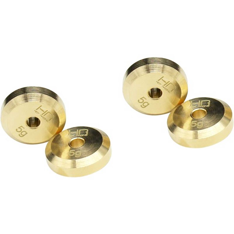 +4mm Steel Axles Brass Weights (4): SCX24