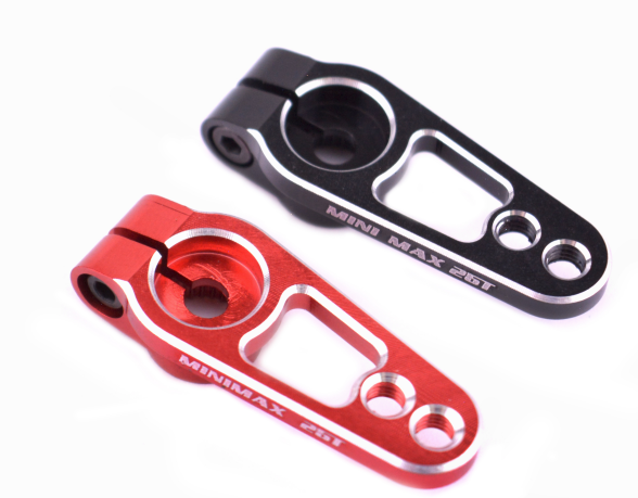 25T Black/Red Aluminum Anodized Servo Horn 31MM Long