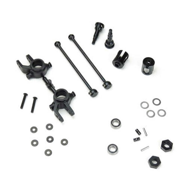 M6 Driveshafts and Steering Blocks, Front, 6mm: Slash 4X4