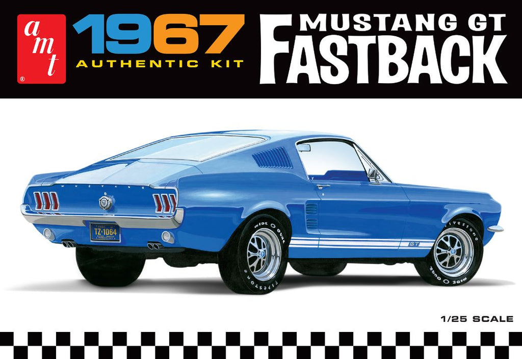 AMT 1967 Ford Mustang GT Fastback 1/25 Model Kit (Level 2)