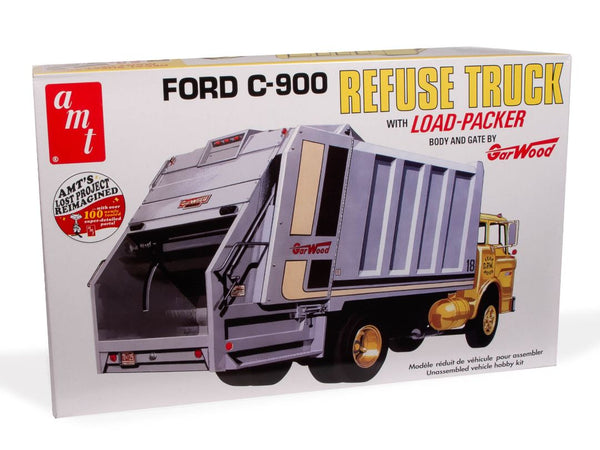AMT Ford C-600 Gar Wood Load Packer Garbage Truck 1/25 Model Kit