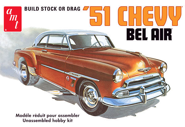 AMT 1951 Chevy Bel-Air Stock or Drag 1/25 Model Kit (Level 2)