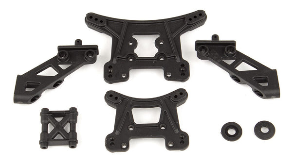21503 Team Associated Front and Rear Shock Towers & Wing Mounts