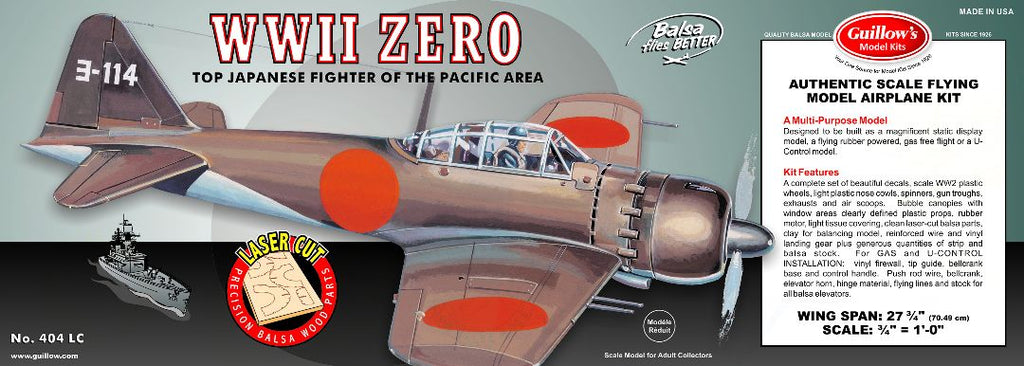 Guillow's 1/16 Mitsubishi Zero Laser Cut Model Kit (1)
