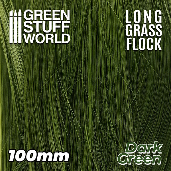 Long Grass Flock 100mm - Dark Green