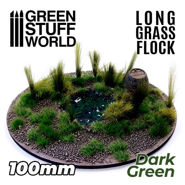 Long Grass Flock 100mm - Dark Green