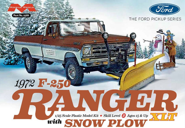 Moebius 1972 Ford F-250 4x4 with Snow Plow 1/25 Model Kit