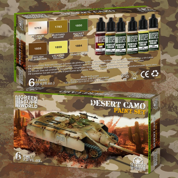 Paint Set - Desert Camo 6Pc Paint Kit