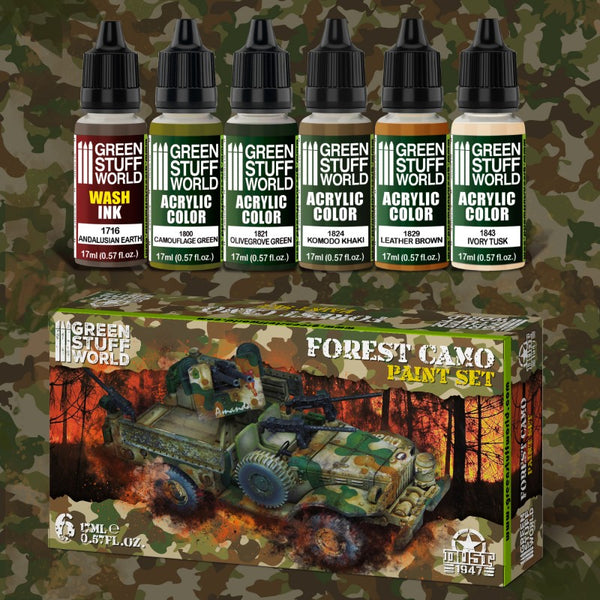 Paint Set - Forest Camo 6Pc Paint Kit