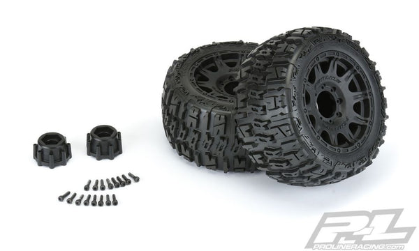 Pro-Line Trencher LP 3.8" All Terrain Tires Mounted on Raid