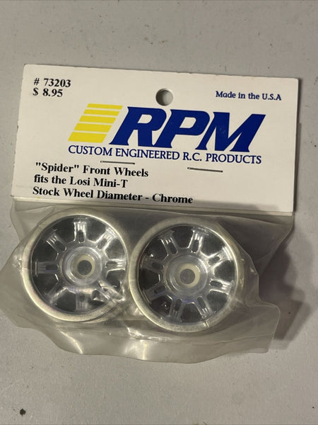 RPM Spider Front Wheels Rims (Aluminum Finish) (2) (Mini T)