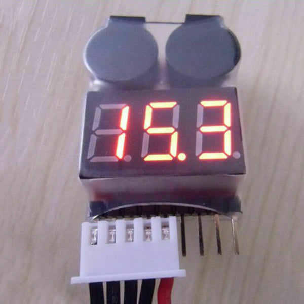 Lipo Alarm 1-8S Cell Voltage Checker LED Buzzer