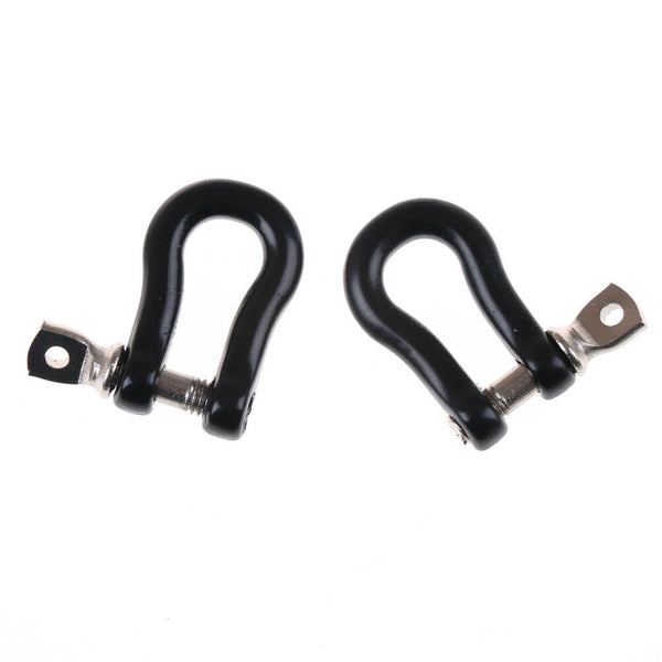 HPD 1/10 RC Scale Accessories Tow Shackle Hooks Metal Set Of Two (2) Black