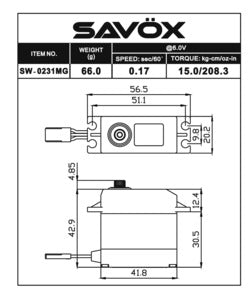 Waterproof Standard Digital Servo 0.15sec / 208oz @ 6V