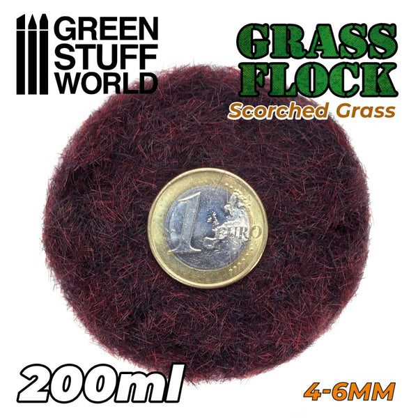 Static Grass Flock 4-6mm - SCORCHED BROWN - 200 ml