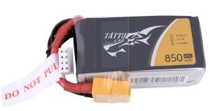 Tattu 850mAh 3S1P 11.1V 45C LiPo XT60 Plug Soft Case