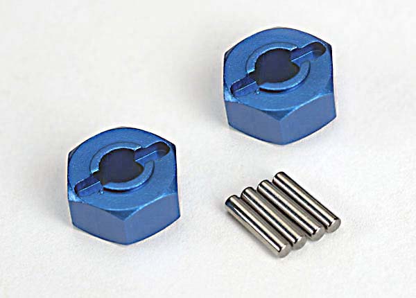 1654X Traxxas 12mm Hex Aluminum Wheel Hub (Blue)