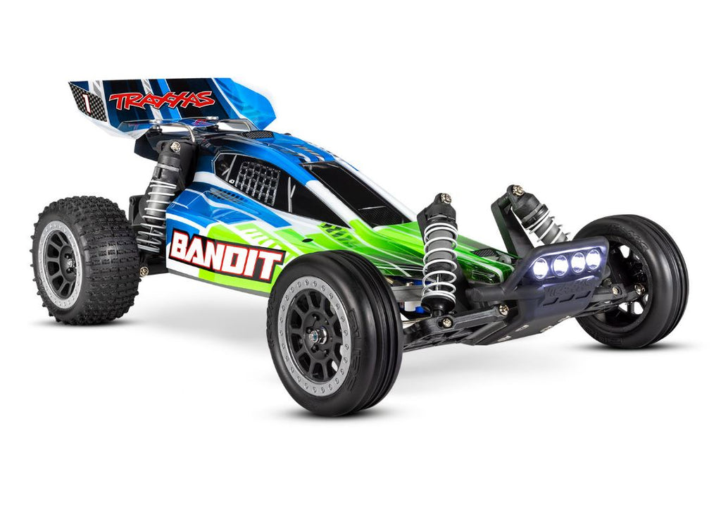 Traxxas Bandit 1/10 RTR Buggy Green with LED Light Kit