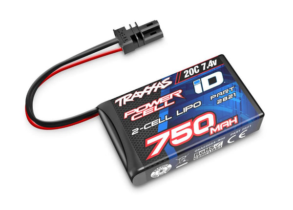 2821 Traxxas 750mAh 2S 7.4V 20C LiPo ID Softcase Battery