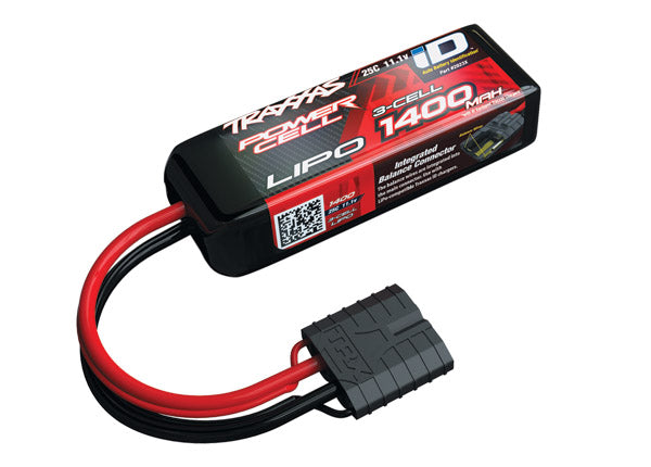 2823X Traxxas 1400mAh 3S 11.1V 25C LiPo iD Connector Soft Case