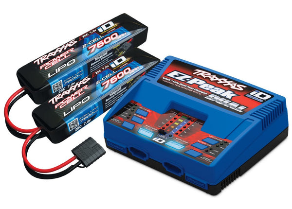 2991 Traxxas EZ-Peak Dual 2S Completer Pack with 2x 7600mAh LiPo