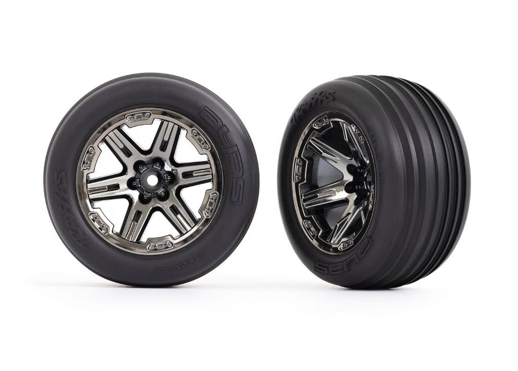 3771R Traxxas Front Black Chrome w/ Alias Tires